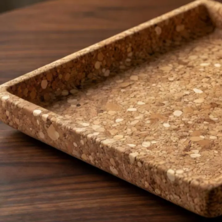 Detal produktu z wykorzystaniem korka jako elementu funkcjonalnego i dekoracyjnego